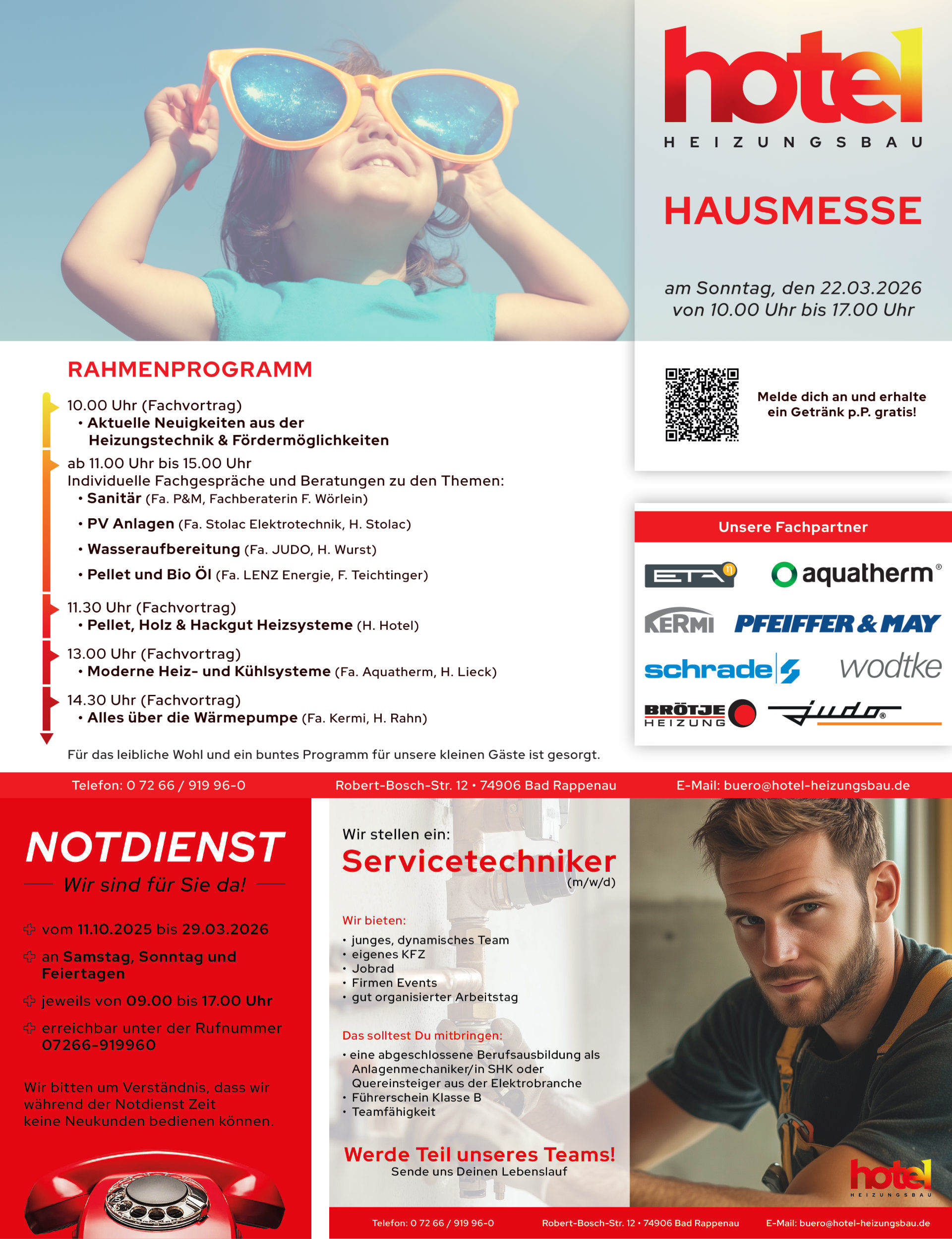 Hausmesse 2026, Notdienst und Servicetechniker