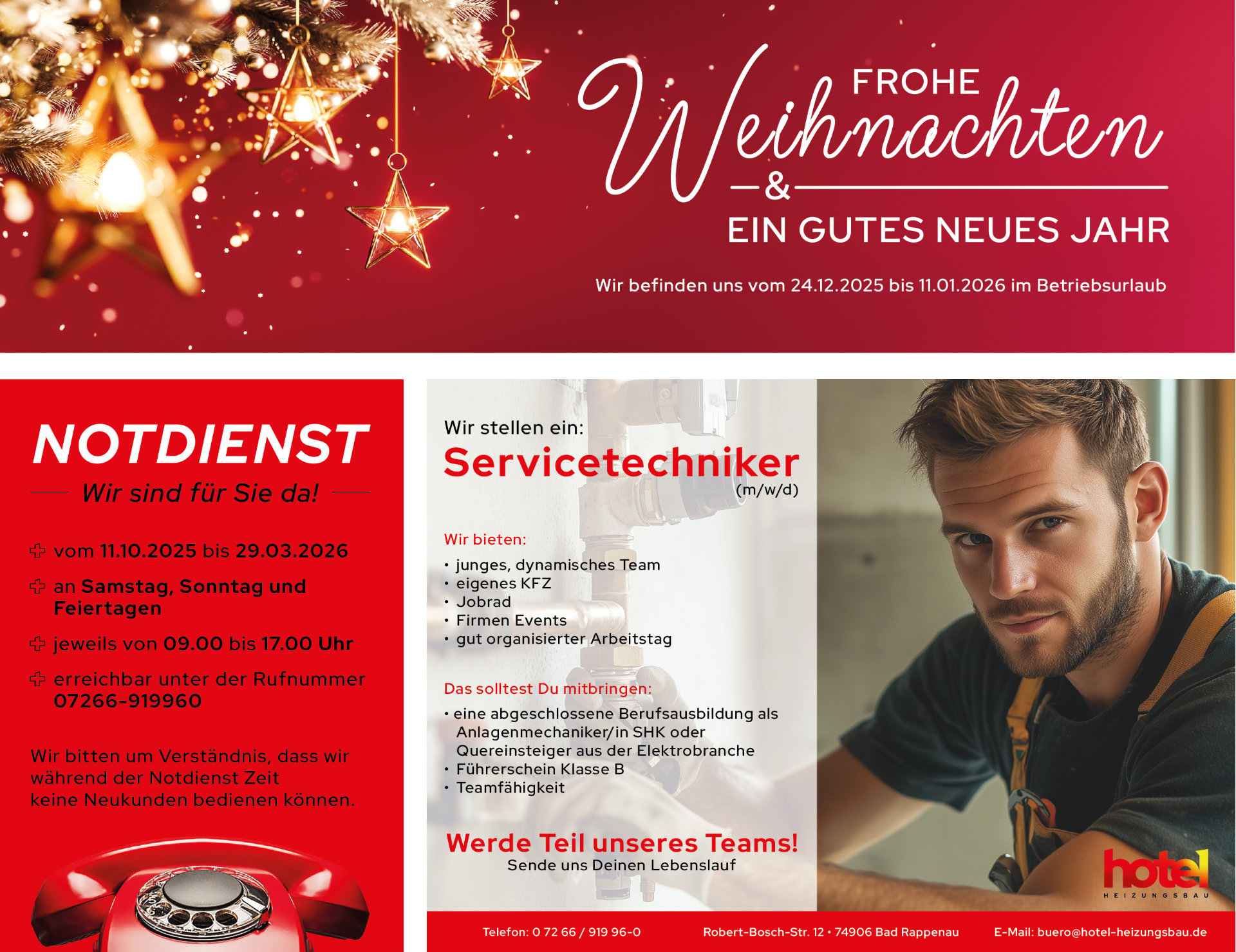 Notdienst und Servicetechniker